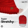 image:imageFunky Junque Exclusives Slouchy Beanie for Women  Oversized Winter Hat Chunky Cable Knit Beanies Unisex Cold Weather HatsRed