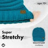 image:imageFunky Junque Exclusives Slouchy Beanie for Women  Oversized Winter Hat Chunky Cable Knit Beanies Unisex Cold Weather HatsTeal