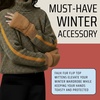 image:imageFunky Junque Faux Fur Flip Mittens Womens Warm Convertible Fingerless GlovesCamel
