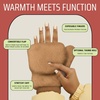 image:imageFunky Junque Faux Fur Flip Mittens Womens Warm Convertible Fingerless GlovesCamel