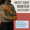 image:imageFunky Junque Faux Fur Flip Mittens Womens Warm Convertible Fingerless GlovesCoffee