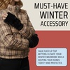 image:imageFunky Junque Faux Fur Flip Mittens Womens Warm Convertible Fingerless GlovesFaux Fur  Black