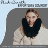 image:imageFunky Junque Faux Fur Flip Mittens Womens Warm Convertible Fingerless GlovesFaux Fur  Black