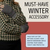 image:imageFunky Junque Faux Fur Flip Mittens Womens Warm Convertible Fingerless GlovesFaux Fur  Grey