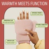 image:imageFunky Junque Faux Fur Flip Mittens Womens Warm Convertible Fingerless GlovesFaux Fur  Rose
