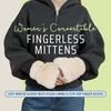 image:imageFunky Junque Faux Fur Flip Mittens Womens Warm Convertible Fingerless GlovesGlitter  Beige