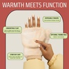 image:imageFunky Junque Faux Fur Flip Mittens Womens Warm Convertible Fingerless GlovesGlitter  Beige