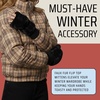 image:imageFunky Junque Faux Fur Flip Mittens Womens Warm Convertible Fingerless GlovesGlitter  Black