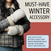 image:imageFunky Junque Faux Fur Flip Mittens Womens Warm Convertible Fingerless GlovesGlitter  Ivory