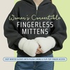 image:imageFunky Junque Faux Fur Flip Mittens Womens Warm Convertible Fingerless GlovesGlitter  Ivory
