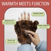 image:imageFunky Junque Faux Fur Flip Mittens Womens Warm Convertible Fingerless GlovesLeopard Print  Brown