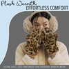 image:imageFunky Junque Faux Fur Flip Mittens Womens Warm Convertible Fingerless GlovesLeopard Print  Latte