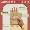 image:imageFunky Junque Faux Fur Flip Mittens Womens Warm Convertible Fingerless GlovesSherpa Camel