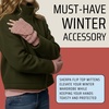 image:imageFunky Junque Faux Fur Flip Mittens Womens Warm Convertible Fingerless GlovesSherpa Rose