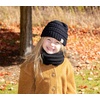 image:imageFunky Junque FleeceLined Neck Warmer Tube Scarf amp Knit Gaiter Bundle  Cozy Winter Set  Neutral Tones Vibrant HuesBlack
