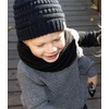 image:imageFunky Junque FleeceLined Neck Warmer Tube Scarf amp Knit Gaiter Bundle  Cozy Winter Set  Neutral Tones Vibrant HuesBlack