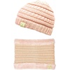 image:imageFunky Junque FleeceLined Neck Warmer Tube Scarf amp Knit Gaiter Bundle  Cozy Winter Set  Neutral Tones Vibrant HuesIndi Pink