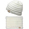 image:imageFunky Junque FleeceLined Neck Warmer Tube Scarf amp Knit Gaiter Bundle  Cozy Winter Set  Neutral Tones Vibrant HuesIvory