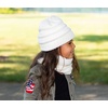 image:imageFunky Junque FleeceLined Neck Warmer Tube Scarf amp Knit Gaiter Bundle  Cozy Winter Set  Neutral Tones Vibrant HuesIvory