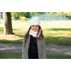 image:imageFunky Junque FleeceLined Neck Warmer Tube Scarf amp Knit Gaiter Bundle  Cozy Winter Set  Neutral Tones Vibrant HuesIvory