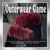 image:imageFunky Junque Fuzzy Mittens for Women Faux Fur Cold Weather Gloves Fleece Lined Cute Furry Fluffy Warm Winter FashionBurgundy