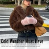 image:imageFunky Junque Fuzzy Mittens for Women Faux Fur Cold Weather Gloves Fleece Lined Cute Furry Fluffy Warm Winter FashionRose