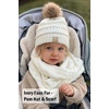 image:imageFunky Junque Girls Winter Hat amp Scarf Sets  Pom Beanie Ponytail Beanies or Headband with Matching Infinity Scarf Ages 15Black  Hat  Scarf