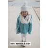image:imageFunky Junque Girls Winter Hat amp Scarf Sets  Pom Beanie Ponytail Beanies or Headband with Matching Infinity Scarf Ages 15Black Faux Fur  Pom Hat  Scarf