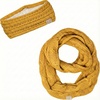 image:imageFunky Junque Girls Winter Hat amp Scarf Sets  Pom Beanie Ponytail Beanies or Headband with Matching Infinity Scarf Ages 15Mustard  Ribbed Headwrap  Scarf