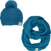 image:imageFunky Junque Girls Winter Hat amp Scarf Sets  Pom Beanie Ponytail Beanies or Headband with Matching Infinity Scarf Ages 15Teal  Pom Hat  Scarf