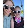 image:imageFunky Junque Heart Shaped Sunglasses Mommy and Me  Mothers Day Gift  Family Matching SunniesWhite