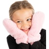 image:imageFunky Junque Kids Convertible Faux Fur Mittens  Girls Mittens Ages 39 Warm Sherpa Winter Fuzzy Mitten with Finger Flap1 Pink 1 Lavender 2 Pack