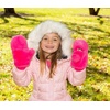 image:imageFunky Junque Kids Convertible Faux Fur Mittens  Girls Mittens Ages 39 Warm Sherpa Winter Fuzzy Mitten with Finger FlapFuchsia