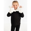 image:imageFunky Junque Kids Convertible Faux Fur Mittens  Girls Mittens Ages 39 Warm Sherpa Winter Fuzzy Mitten with Finger FlapIvory