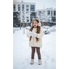 image:imageFunky Junque Kids Convertible Faux Fur Mittens  Girls Mittens Ages 39 Warm Sherpa Winter Fuzzy Mitten with Finger FlapIvory