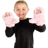 image:imageFunky Junque Kids Convertible Faux Fur Mittens  Girls Mittens Ages 39 Warm Sherpa Winter Fuzzy Mitten with Finger FlapPink
