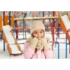 image:imageFunky Junque Kids Cozy Winter Set  Matching Ribbed Beanie Hat Cable Knit Scarf amp GlovesBeige