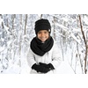 image:imageFunky Junque Kids Cozy Winter Set  Matching Ribbed Beanie Hat Cable Knit Scarf amp GlovesBlack