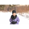 image:imageFunky Junque Kids Cozy Winter Set  Matching Ribbed Beanie Hat Cable Knit Scarf amp GlovesCharcoal