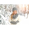 image:imageFunky Junque Kids Cozy Winter Set  Matching Ribbed Beanie Hat Cable Knit Scarf amp GlovesHeather Grey