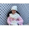 image:imageFunky Junque Kids Cozy Winter Set  Matching Ribbed Beanie Hat Cable Knit Scarf amp GlovesIvory