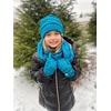 image:imageFunky Junque Kids Cozy Winter Set  Matching Ribbed Beanie Hat Cable Knit Scarf amp GlovesIvory