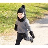 image:imageFunky Junque Kids Matching Neck Warmer Scarf Soft Fuzzy Cuff Gloves Mittens Ribbed Knit Pom Pom Beanie Bundle Boy GirlBlack