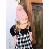 image:imageFunky Junque Kids Matching Neck Warmer Scarf Soft Fuzzy Cuff Gloves Mittens Ribbed Knit Pom Pom Beanie Bundle Boy GirlIndi Pink