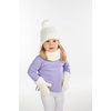 image:imageFunky Junque Kids Matching Neck Warmer Scarf Soft Fuzzy Cuff Gloves Mittens Ribbed Knit Pom Pom Beanie Bundle Boy GirlIvory