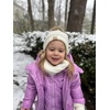 image:imageFunky Junque Kids Matching Neck Warmer Scarf Soft Fuzzy Cuff Gloves Mittens Ribbed Knit Pom Pom Beanie Bundle Boy GirlIvory Faux Fur Pom
