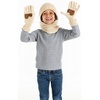 image:imageFunky Junque Kids Matching Winter Solid Ribbed Beanie Cap Fleece Lined Neck Warmer Stretchy Toddler Gloves BundleBeige