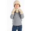 image:imageFunky Junque Kids Matching Winter Solid Ribbed Beanie Cap Fleece Lined Neck Warmer Stretchy Toddler Gloves BundleBeige