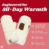 image:imageFunky Junque Kids Mittens  Thermal Knit Fleece Lined Winter Gloves for Boys amp Girls Ages 57 Soft Cozy Cold Weather Wear2 Pack  Ivory  Red