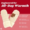image:imageFunky Junque Kids Mittens  Thermal Knit Fleece Lined Winter Gloves for Boys amp Girls Ages 57 Soft Cozy Cold Weather WearBeige